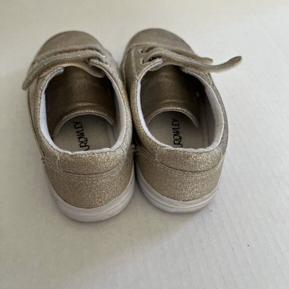 CYNTHIA ROWLEY Hoop And Loop  gold glittery sneakers Sz 12 - Picture 5 of 10